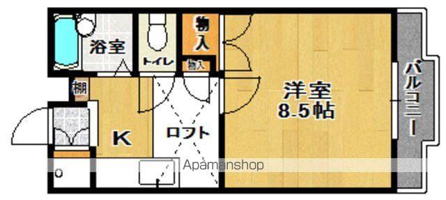 パレスハウス(1K/2階)の間取り写真