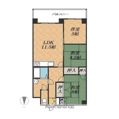 レジデンス西岡(3LDK/3階)の間取り写真