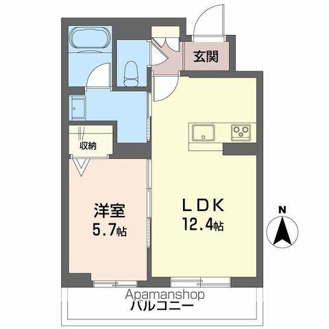 ティターニア(1LDK/2階)の間取り写真