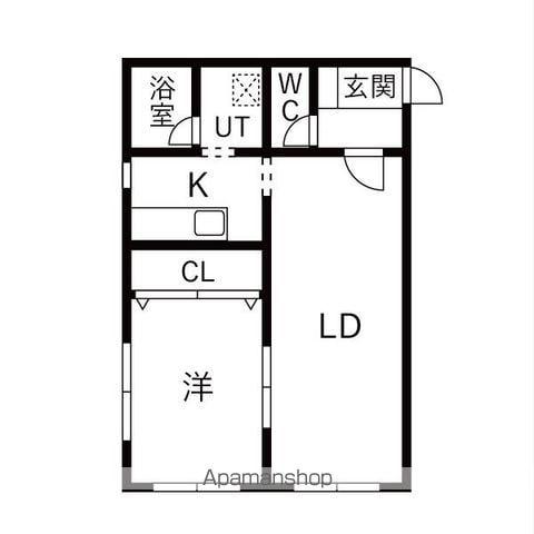 YEBISUマンション(1LDK/3階)の間取り写真