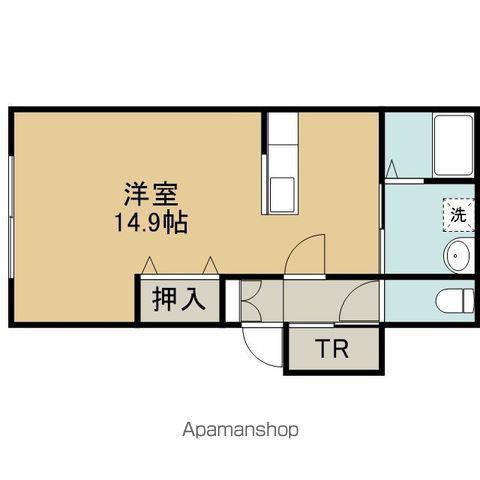 ロイヤルハイム末広B(ワンルーム/2階)の間取り写真