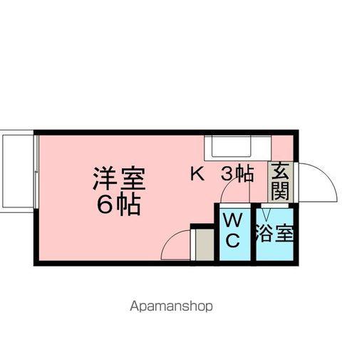 アネックスB(ワンルーム/1階)の間取り写真