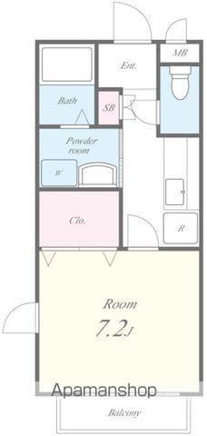 プチフローラ(1K/2階)の間取り写真