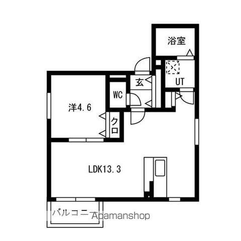 PRECIOUS庄内通(1LDK/1階)の間取り写真