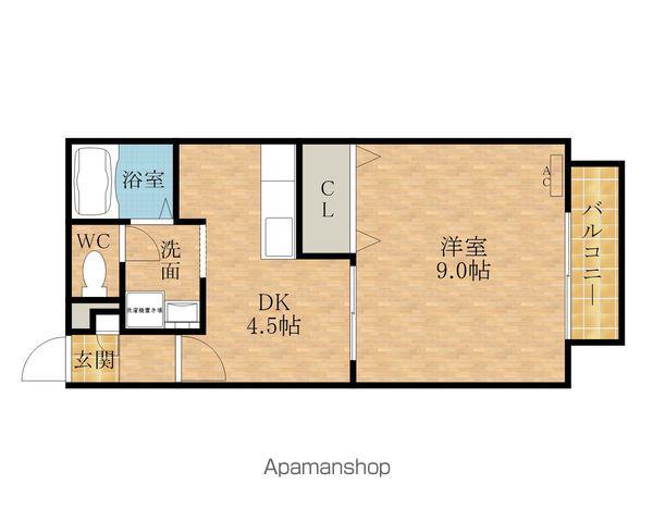 パストラル鳥羽(1DK/1階)の間取り写真