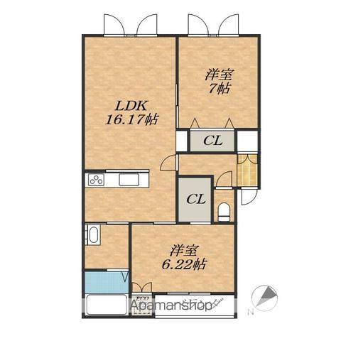 ROTHTLE(2LDK/1階)の間取り写真