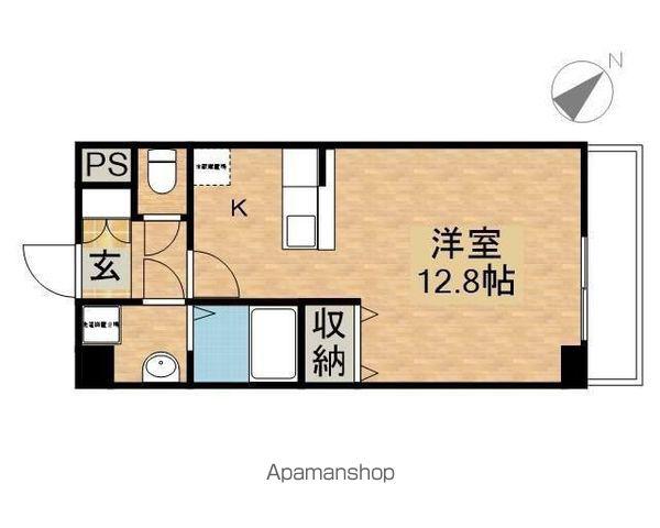 東海道本線 瀬田駅(滋賀) バス乗車時間:12分 庄山東自治会館前停バス停で下車 徒歩3分 7階建 築20年(ワンルーム/5階)の間取り写真