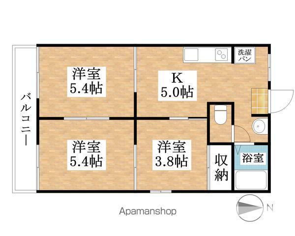 エクセルワン(3K/2階)の間取り写真