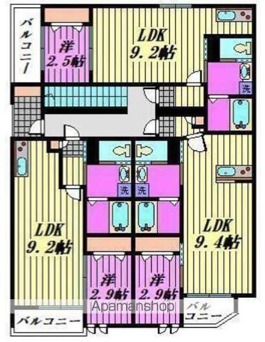 蓮田市東2丁目(1LDK/1階)の間取り写真