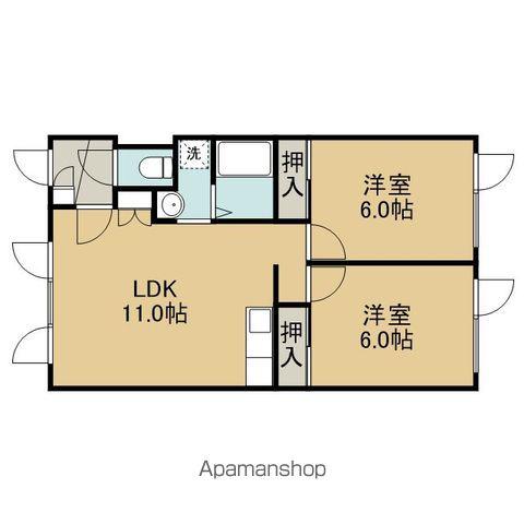 ベーシック柏木(2LDK/2階)の間取り写真