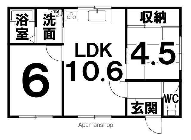 根室本線 柏林台駅 徒歩23分 1階建 築21年(2LDK)の間取り写真