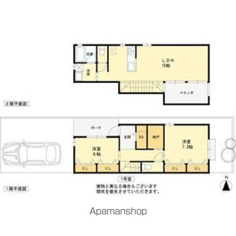 住吉区苅田PJ(2SLDK/1階)の間取り写真