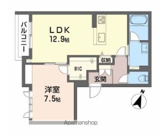 リバーサイド中万々(1LDK/2階)の間取り写真