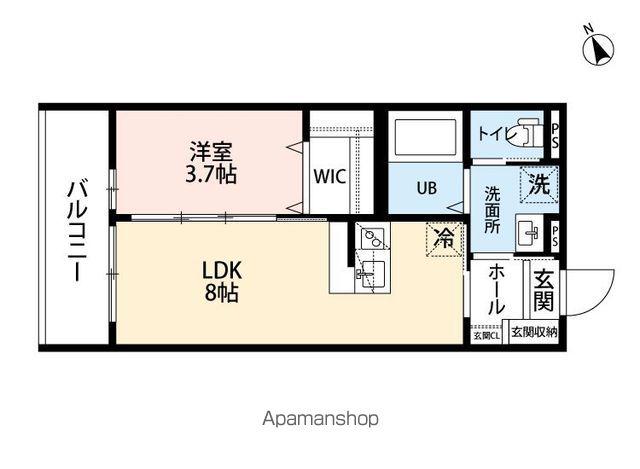 ROBOT HOME 西新(1LDK/2階)の間取り写真