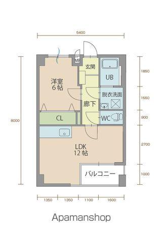 ウィステリア櫻小路(1LDK/3階)の間取り写真