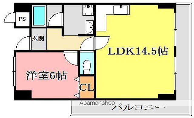 カワデンエミネンスハイツ(1LDK/4階)の間取り写真