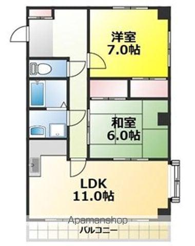 MACSビル(2LDK/3階)の間取り写真