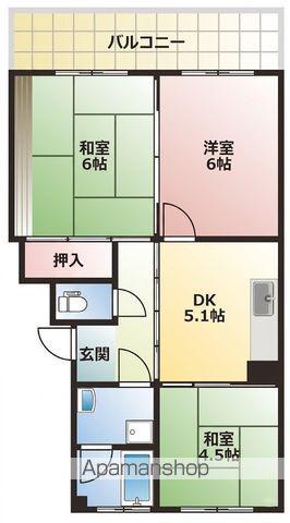 コーポ海南東(3DK/2階)の間取り写真