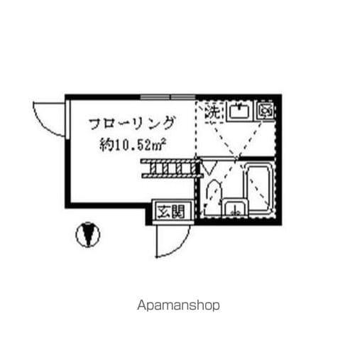 ライフピアカリーナ(ワンルーム/2階)の間取り写真