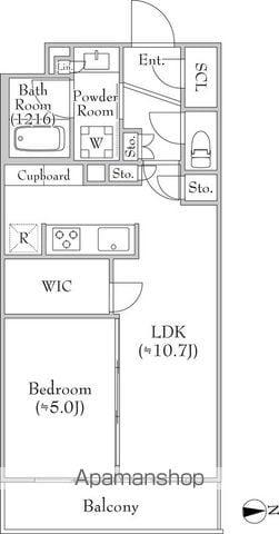レクシード目白(1LDK/2階)の間取り写真