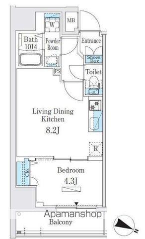 プライムブリス板橋本町(1LDK/6階)の間取り写真