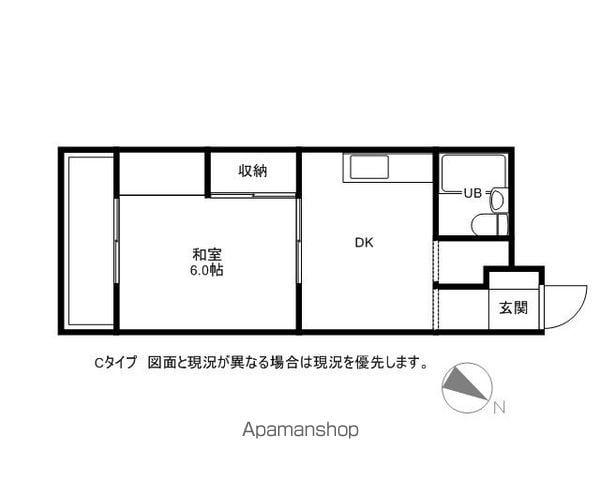 フォレストハイツ(1DK/2階)の間取り写真