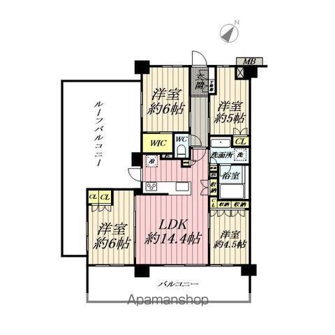 ジオ八潮イーストレジデンス(4LDK/7階)の間取り写真