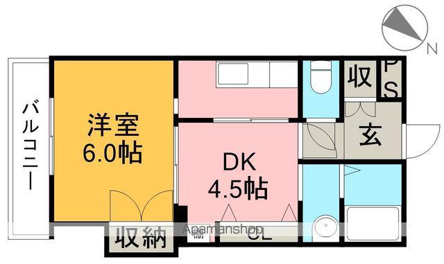 メイプル高須(1DK/1階)の間取り写真