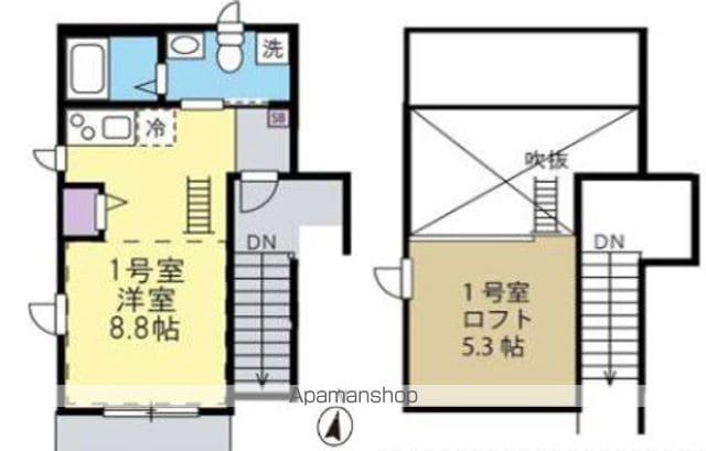 GRECED東白楽(ワンルーム/2階)の間取り写真