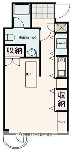 グリーンアネシス(ワンルーム/3階)の間取り写真