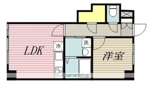 新小岩スカイマンション(1DK/3階)の間取り写真