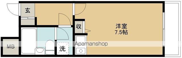 朝日プラザ上杉(ワンルーム/2階)の間取り写真