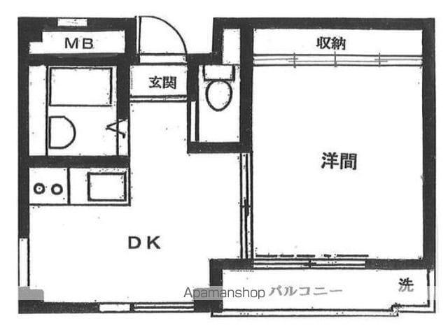 エクセルアズマ(1DK/3階)の間取り写真
