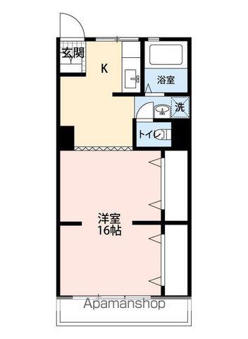 マンション高橋(1DK/4階)の間取り写真