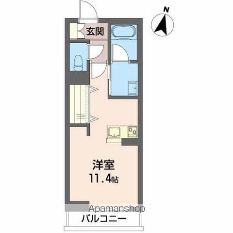 SHAMAISON八山田(ワンルーム/1階)の間取り写真