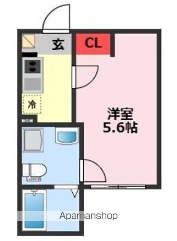 COZY NOOK(1K/2階)の間取り写真