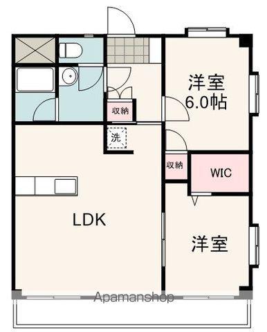 アーバンハイツ若松(2LDK/3階)の間取り写真