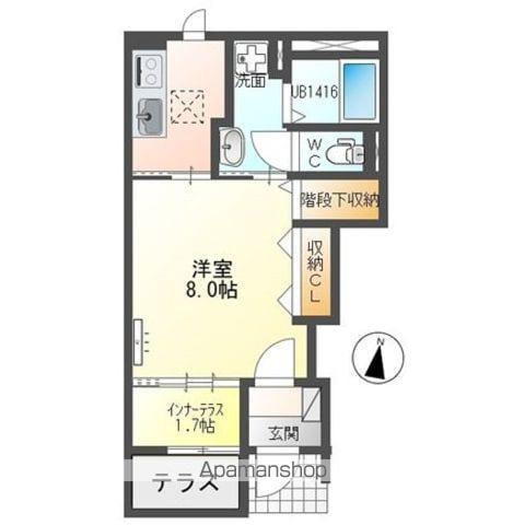 マ・グランⅩ(1K/1階)の間取り写真