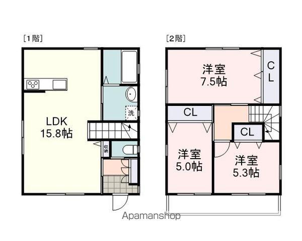 静岡鉄道静岡清水線 新静岡駅 バス乗車時間:13分 大岩町バス停で下車 徒歩2分 2階建 築10年(3LDK)の間取り写真