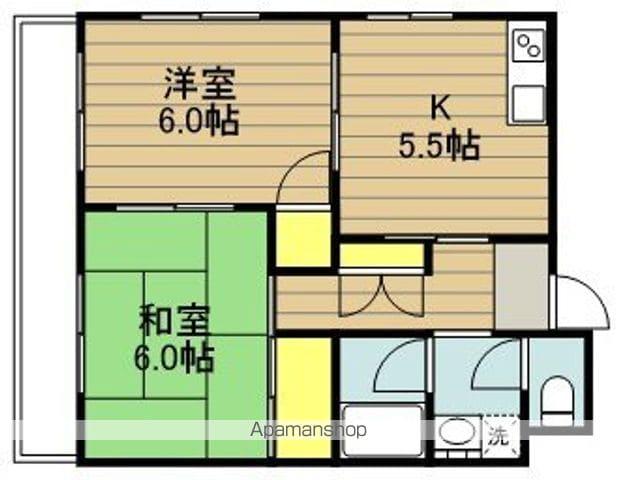 KODAヒルズ戸田(2K/2階)の間取り写真