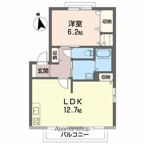 シャーメゾン東垣生B棟(2LDK/2階)の間取り写真