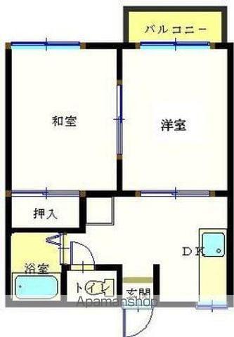 フォーブル津末(2DK/2階)の間取り写真
