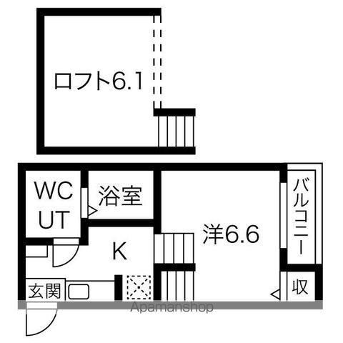 STAGE志賀本通(1K/1階)の間取り写真