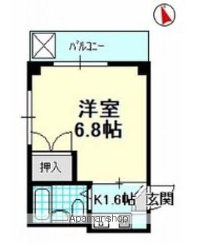 IRCマンション(1K/3階)の間取り写真