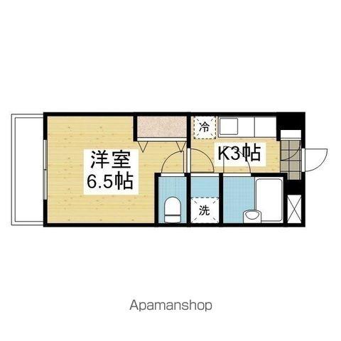 メゾンドルー城北(1K/3階)の間取り写真