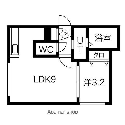 S&A Ⅱ(1DK/2階)の間取り写真