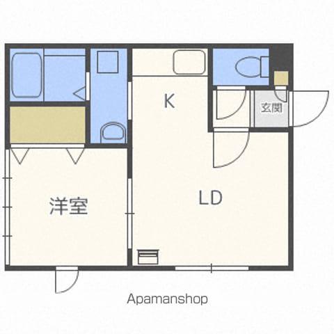 VILLAもいわ(1DK/1階)の間取り写真