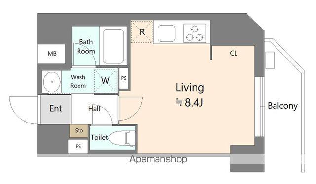 ALIVIS本郷三丁目(ワンルーム/3階)の間取り写真