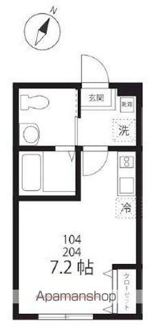 QUIET CRAB HOUSE三ツ沢上町(ワンルーム/1階)の間取り写真