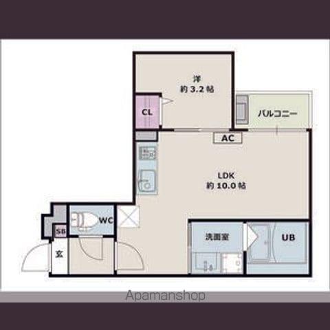 JACK KOMOTOHOMMACHIⅡ(1LDK/2階)の間取り写真